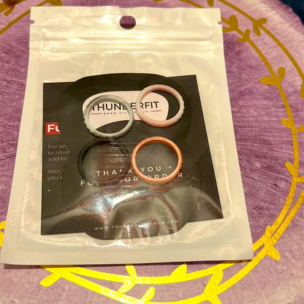 Thunder fit wedding silicone ring 4 pk